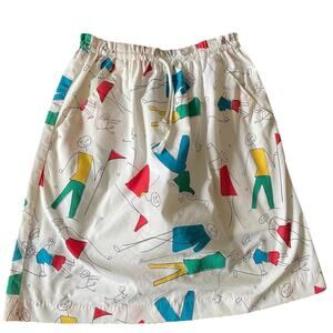 Vintage David Smith Midi Golf Skirt Skort Womens Sz 10 Pockets Elastic Waist